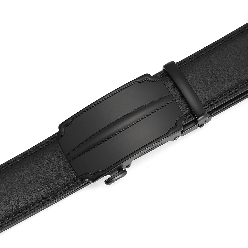 Business Dress Belt Men Soft Genuine Leather Automatic Buckle Trouser Belt  High-end Men Belt Great Gift for Men Waist Strap