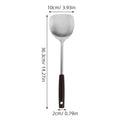 Stainless Steel Wooden Handled Kitchen Utensil Kit with Long Spatula Ladle Slotted Skimmer Spoon for Wok Stir Frying And Soup Co