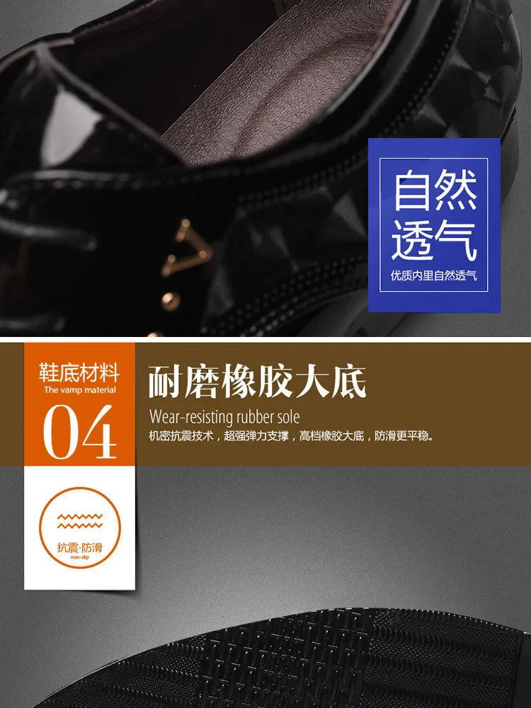 Designer Leather Shoes for Men Business Dress Shoes Versatile Wedding Shoes Men Shoe Classic Loafers Men Zapatos Para Hombres