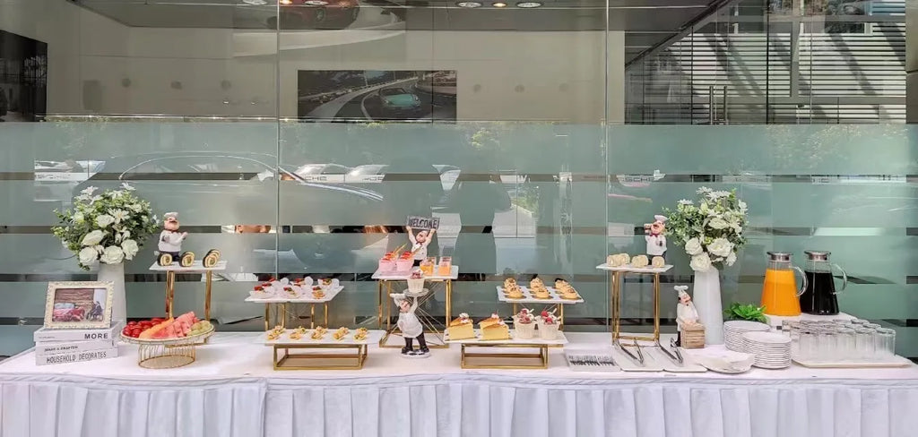 Wedding Buffet Cake Sweet Food Bread Cake Flower Dessert Holder Dessert Table Cake Stand Buffet Banquet Tea Break Metal Holder