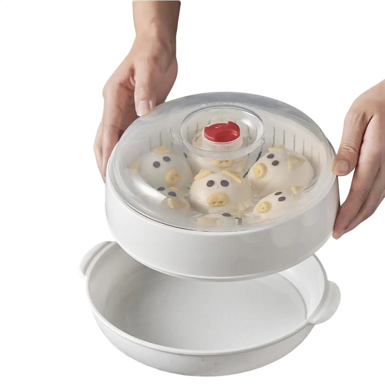 Microwave Heating Steamer Household Large Capacity Steamer Kitchen Steamer Box Steamer Rack Can Exhaust Steam