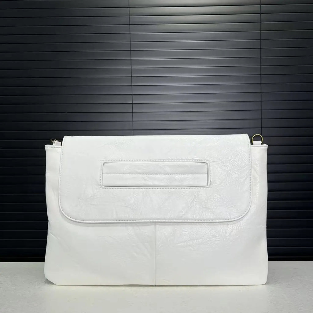Ladies' Fashion Business High Capacity Glove Bag Soft Leather Document Storage Shoulder Bag