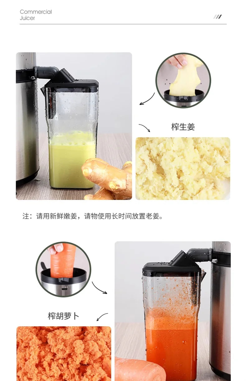 Juicer Machine, 1250W High-Speed Blender for Fruits/Vegetables, BPA-Free 304 Stainless Steel, Easy Clean & Quiet, Household