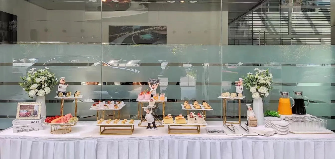 Wedding Buffet Cake Sweet Food Bread Cake Flower Dessert Holder Dessert Table Cake Stand Buffet Banquet Tea Break Metal Holder