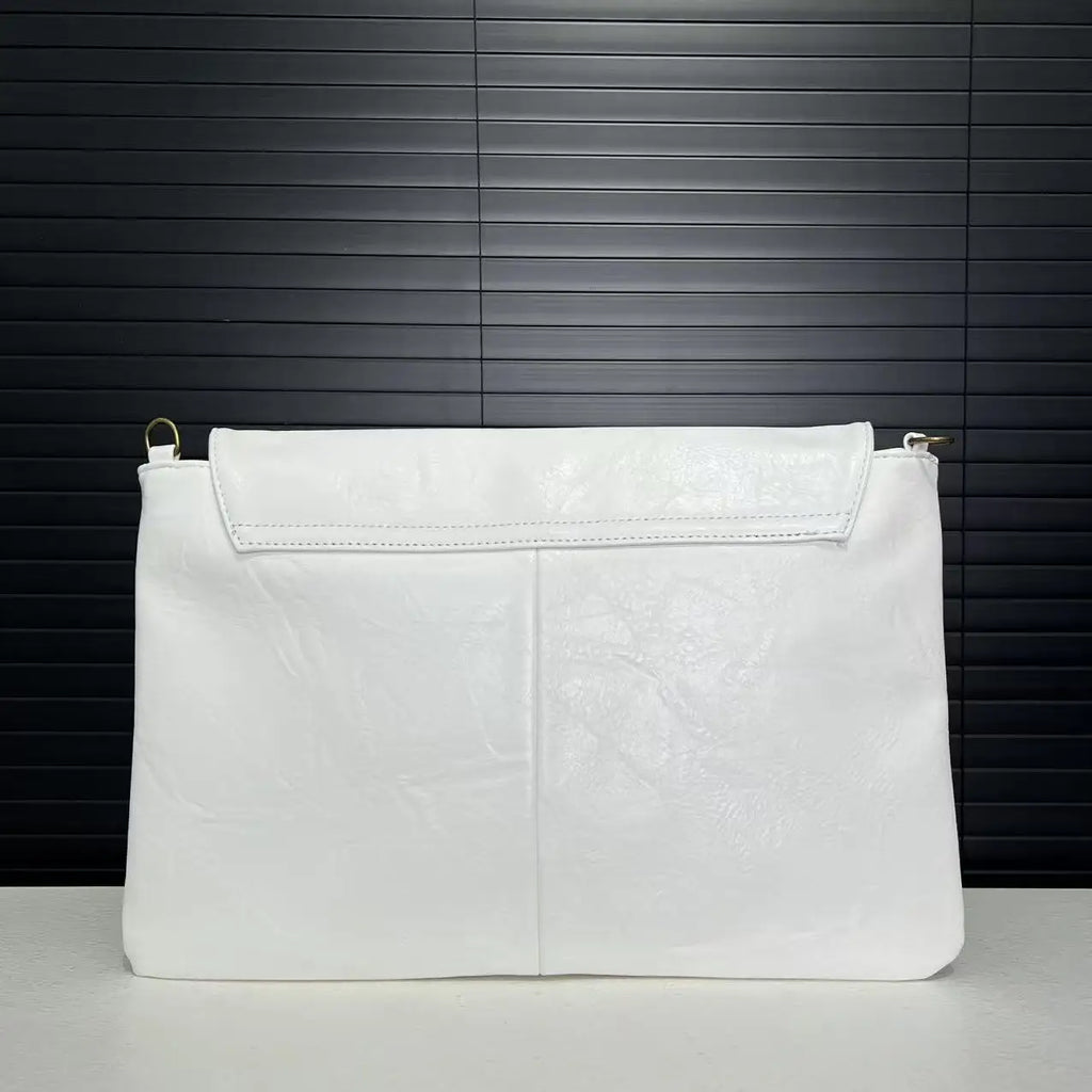 Ladies' Fashion Business High Capacity Glove Bag Soft Leather Document Storage Shoulder Bag