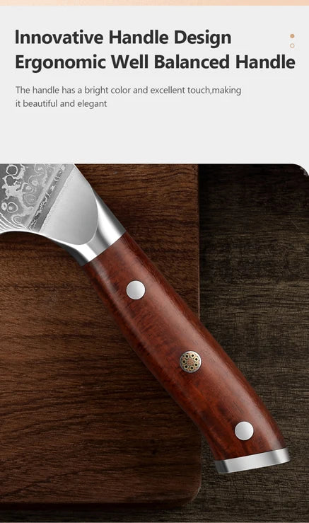 8.5" Kiritsuke Knives 67 Layers Damascus Steel Sharp Blade Chef Knife Meat Cutting Kitchen Cooking Tools with Rosewood Handle