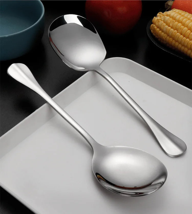 Stainless steel serving spoon, restaurant utility spoon, hotel serving spoon, cafeteria self-service serving spoon