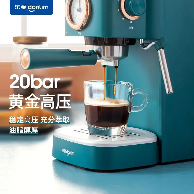 Coffee machine Household Italian high pressure steam beating milk foam grinding beans freshly brewed coffee coffee machine new