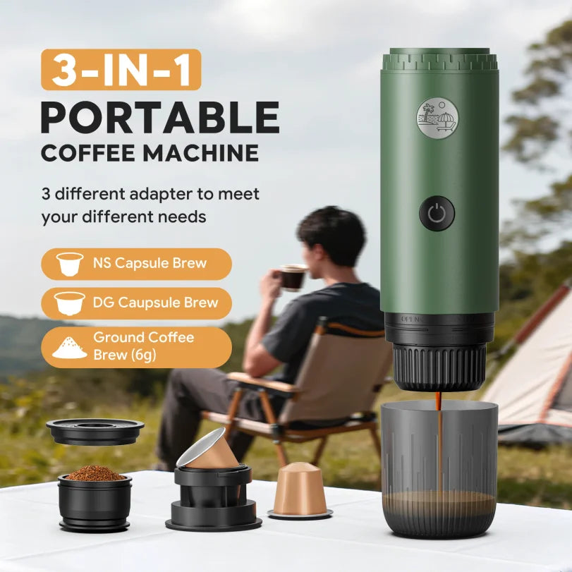 Portable Espresso Machine 3-in-1 Travel Coffee Maker for Camping Hiking Office Self-Heating with USB-C 2026new