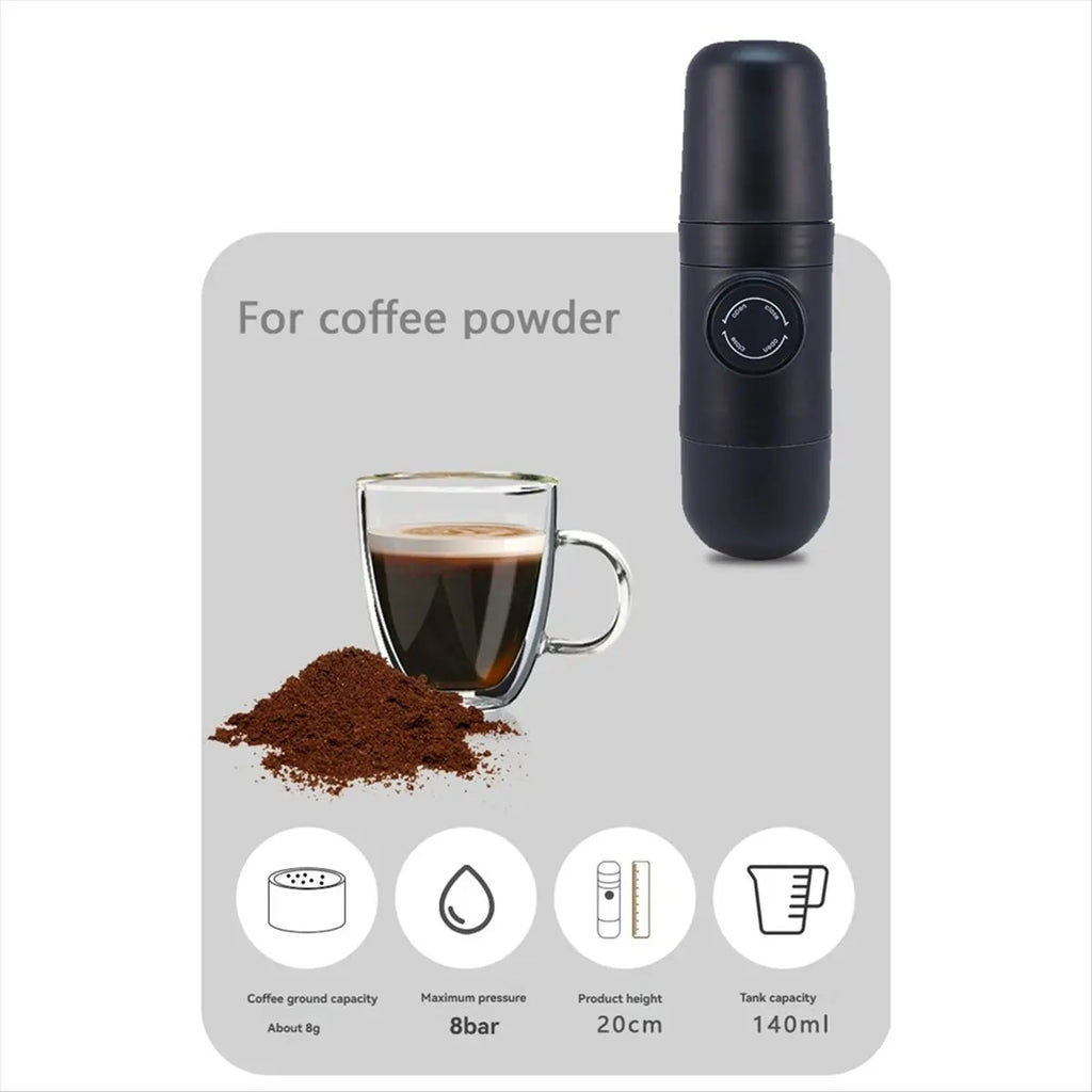 Portable Coffee Machine Outdoor Coffeepot Cup Manual Travel Espresso Maker Coffeemaker for Camping-ABYS