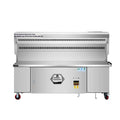 Commercial Stainless Steel Mobile Grill Cart For Hotel Restaurant Supplies