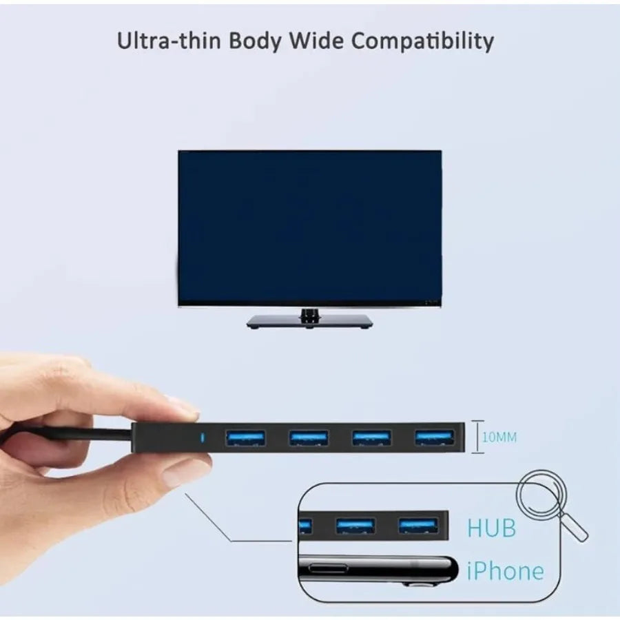 4 Port USB 3.0 Hub USB HUB Multi USB Splitter Adapter for Xiaomi Lenovo Macbook Pro 13 15 Air Pro PC Computer Accessories