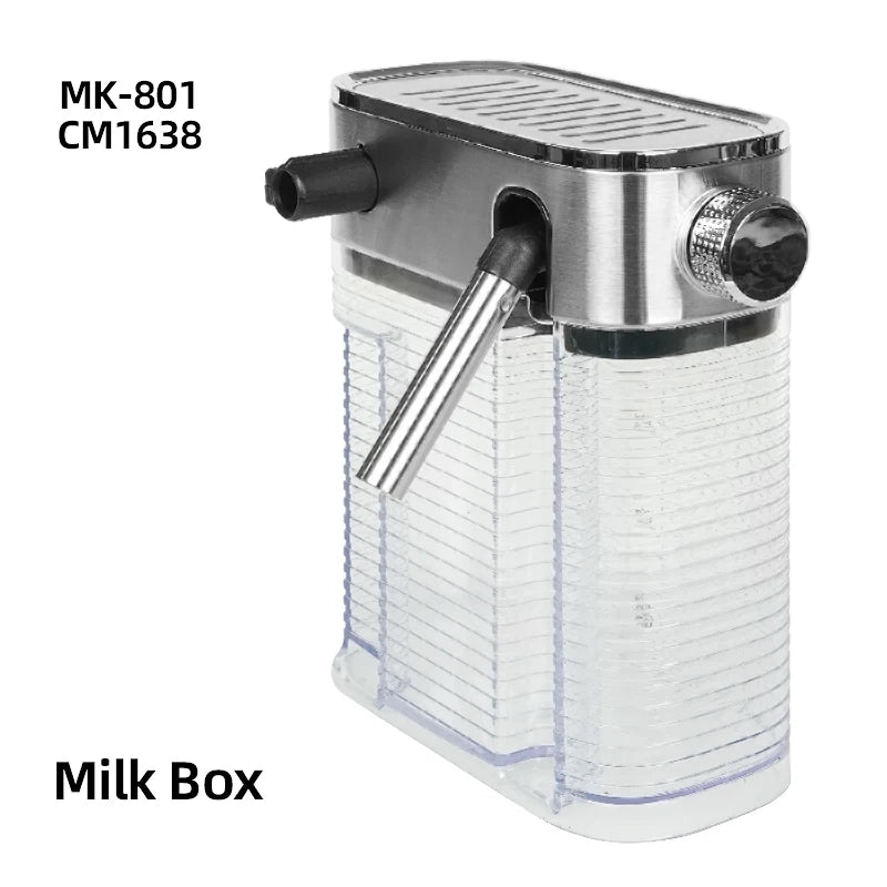 Coffee Machine Parts - Automatic Milk Box Compatible with CM1638, MK-801 Milk Frother, 0.7L Capacity Cafelffe