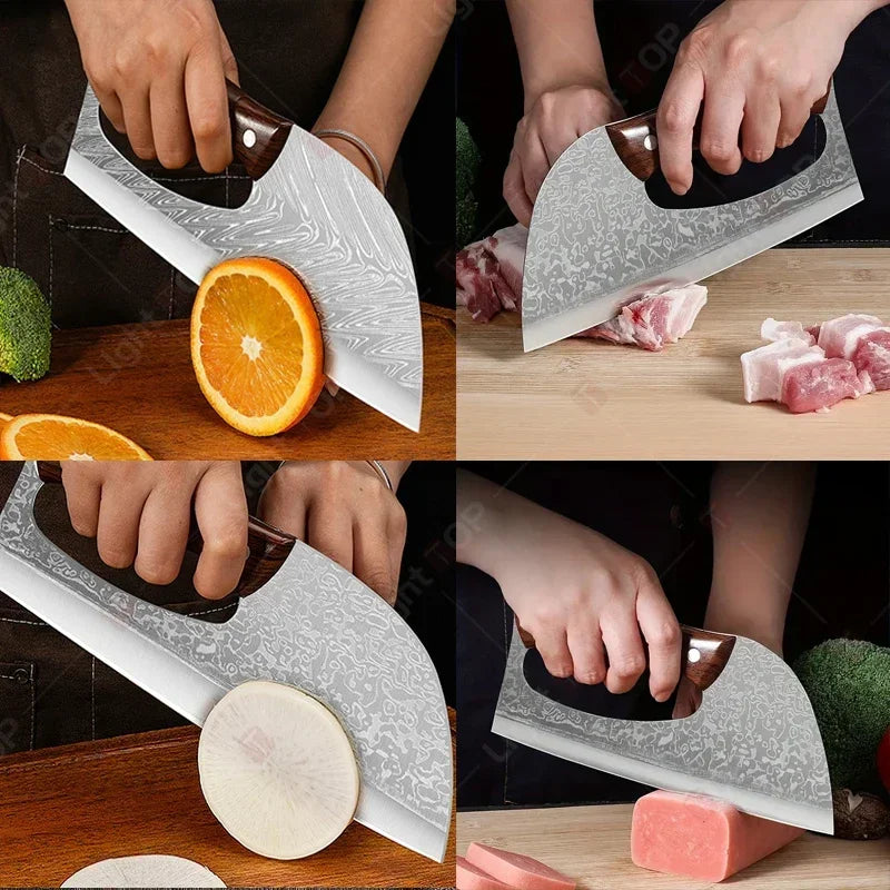7.8inch Kitchen Knife Multifunctional Effort Saving Knives Household Chopping Knife Meat Cleaver Butcher Knife Kitchen Supplies