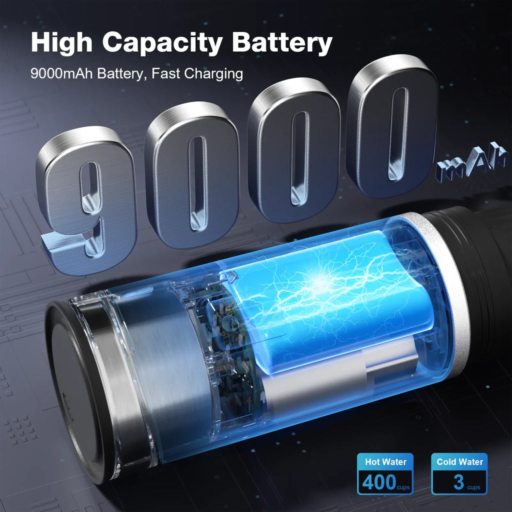 2-In-1 Portable Coffee Maker Fit Capsule Coffee Powder 1800mAh Battery for Outdoor Camping Travel Hotel Office