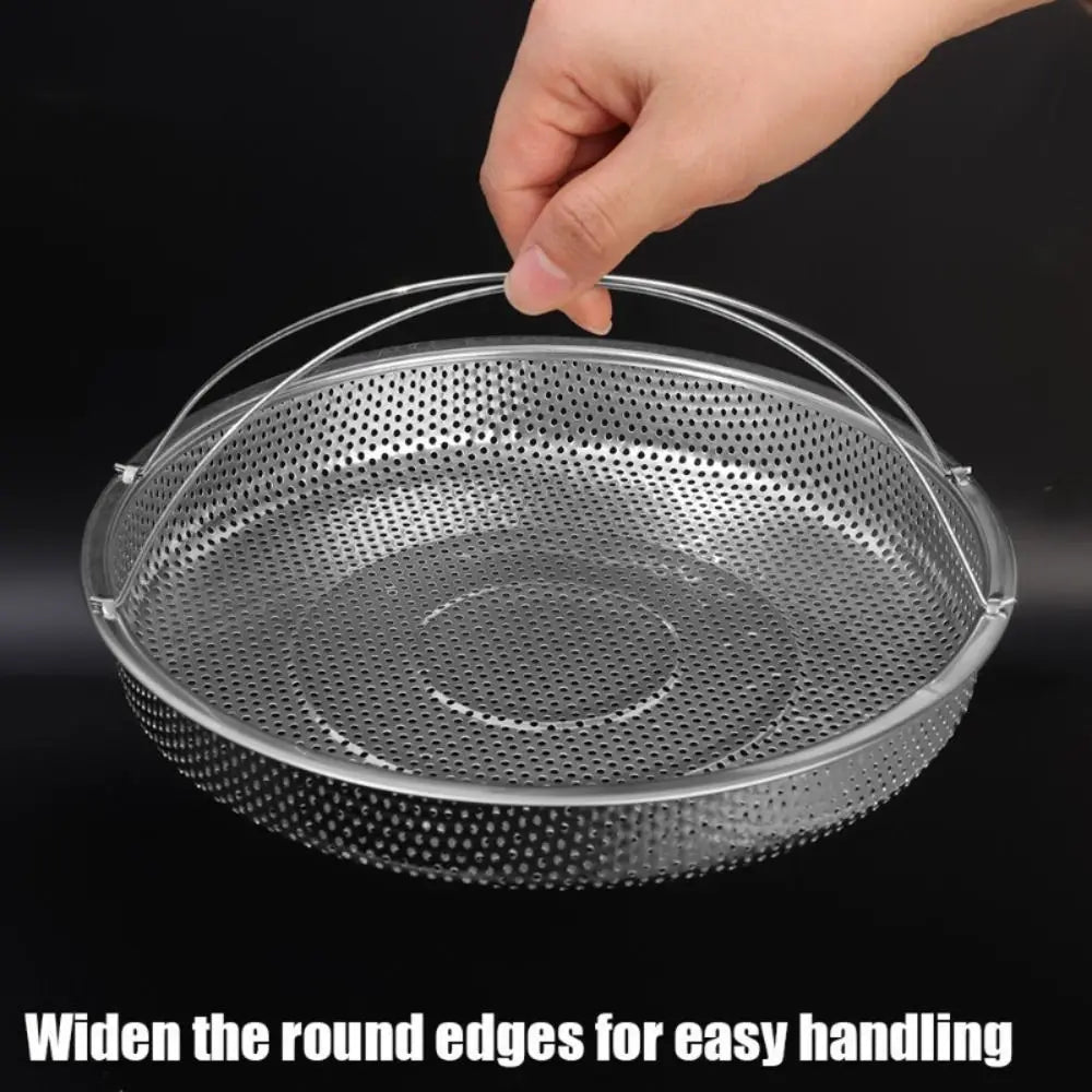 Stainless Steel Steamer Foldable Steam Cooking Utensil Steaming Tray with Handle Steaming Grid Cookware