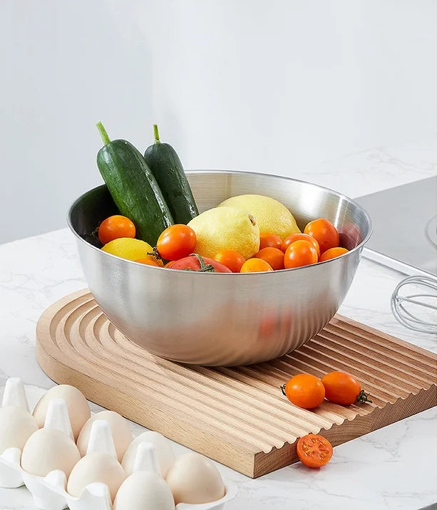 Stainless Steel Silver Salad Bowl Rice Noodles Lamian Noodles Bowl Kitchen Tableware Food Container