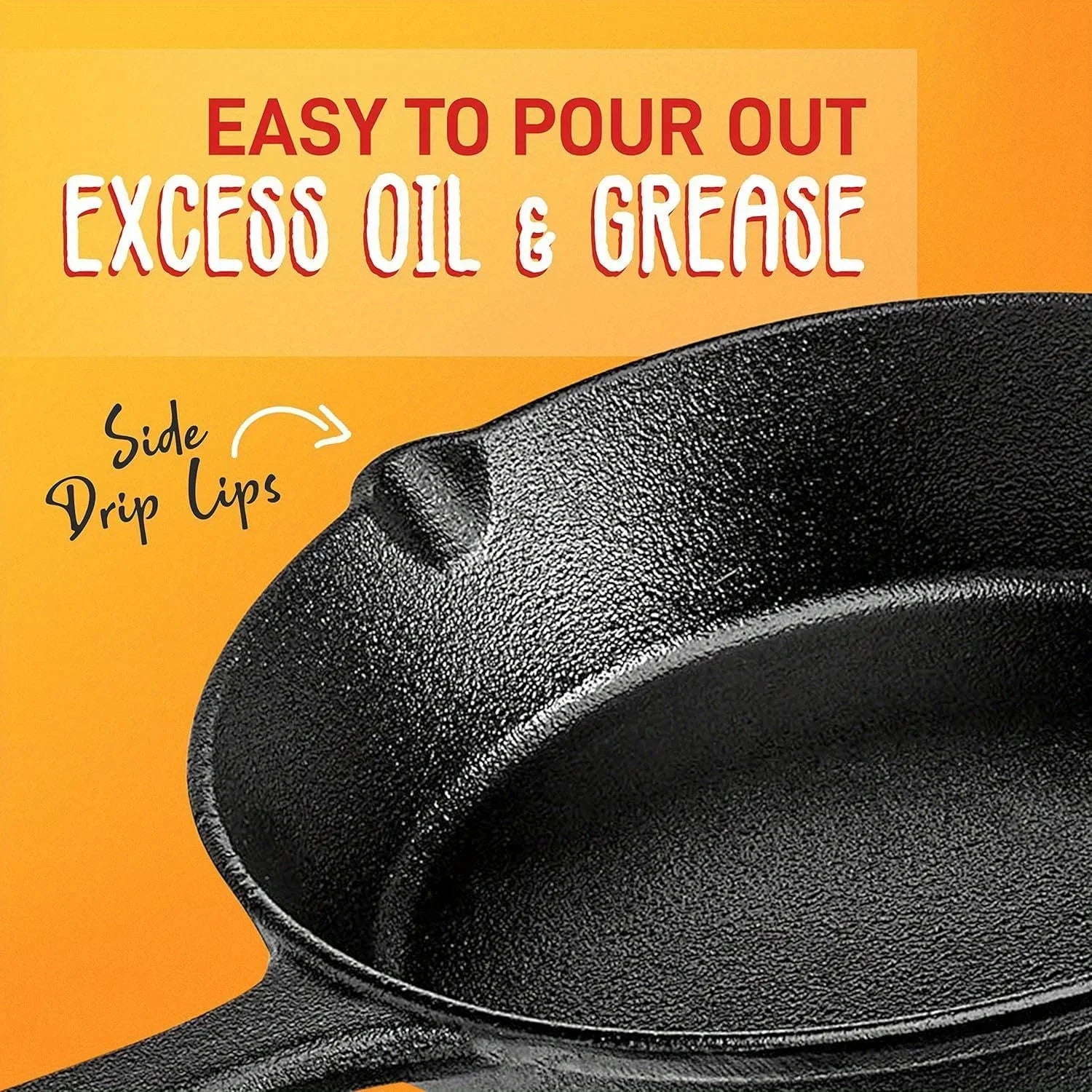 3-Piece Bare Cast Iron Skillet Set (6/8/10 Inches) | 100% Natural Seasoning, No Chemical Coatings | Clan Sand Cast.