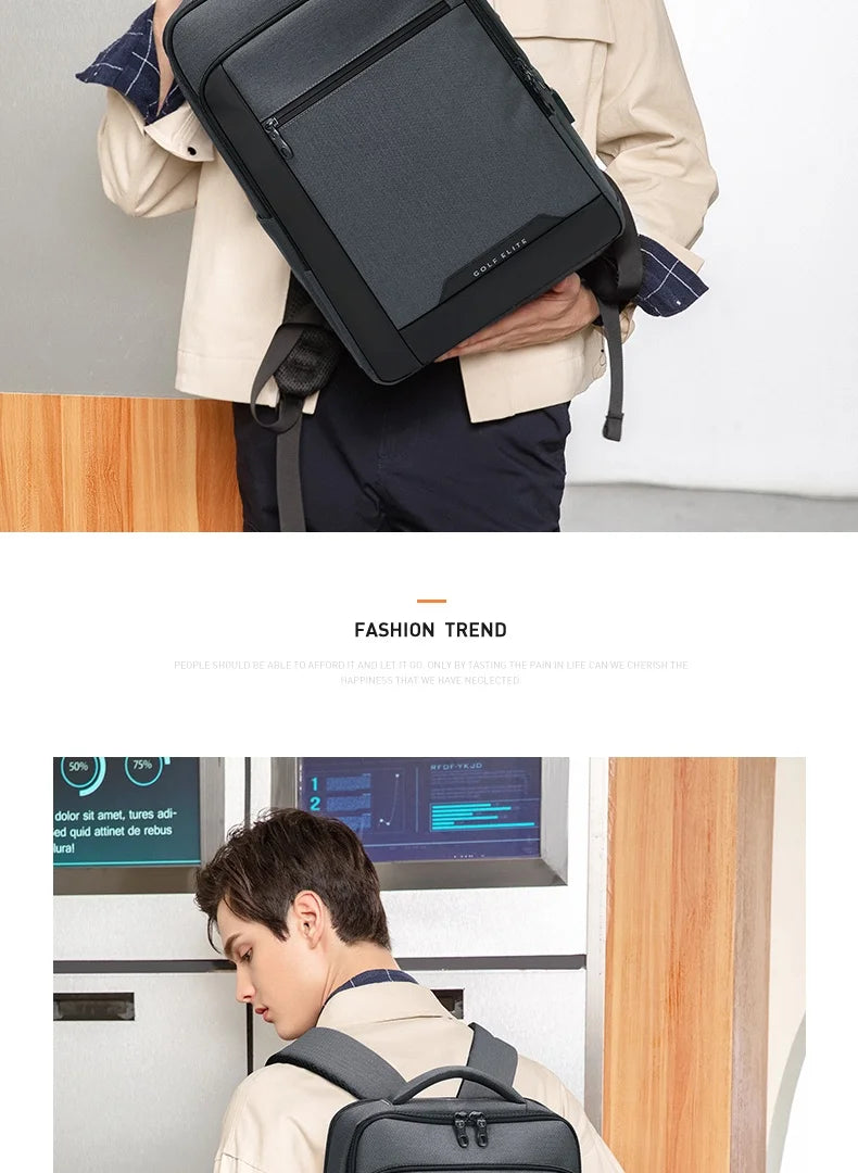 GOLF backpack men's high-capacity business backpack 2024 new business travel computer travel bag for college students