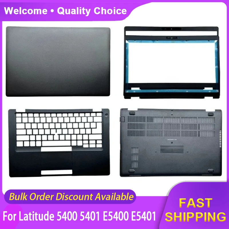New Laptop Case For Dell Latitude 5400 5401 E5400 E5401 LCD Back Top Cover Front Bezel Upper Palrmest Cover Bottom Case Black