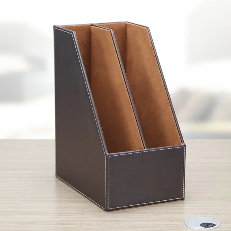 High-End Business Leather Office Supplies Set, Pen Holder, Desktop File Cabinet, Desktop Storage Box