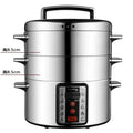 220V Electric Steamer Multifunctional Household and Commercial Stainless Steel Multi-layer Large-capacity Electric Steamer AD