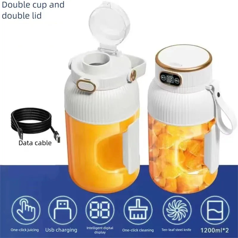 Fruit Juicer Cup Portable Electric Fruit Mixer Stirrng Cup Large Capacity Smoothie Quick Making Bottle Suitable Juice Production