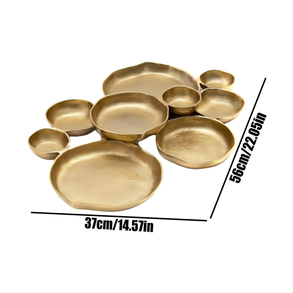 Cluster Serving Bowls 9-Grid Plate Decorative Dessert Plate Multi Bowl Platter With Compartments For Fruit Candy Meals