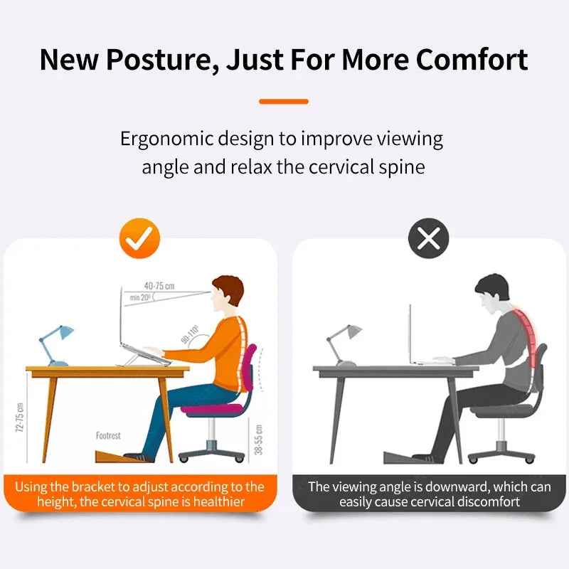 Adjustable Laptop Holder Foldable Computer Monitor Holder Portable Notebook Stand For Macbook Air iPad Tablets Base Accessories