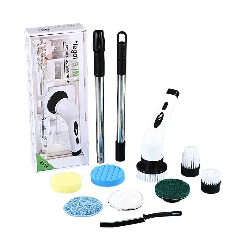 Kitchen and Bathroom Electric Cleaning Brush Charge Gadgets Products Supplies Household Tools Accessories Merchandises Home