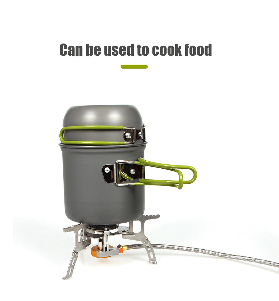 WESTTUNE Camping Pot Hiking Cookware Portable Outdoor Cooking Set Heat Cooker Camping Travel Tableware Kitchen Utensil Equipment