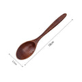 5 Pieces Wood Soup Spoons for Eating, Mixing, Stirring, Cooking, Long Handle Spoon with Japanese Style Kitchen Utensi