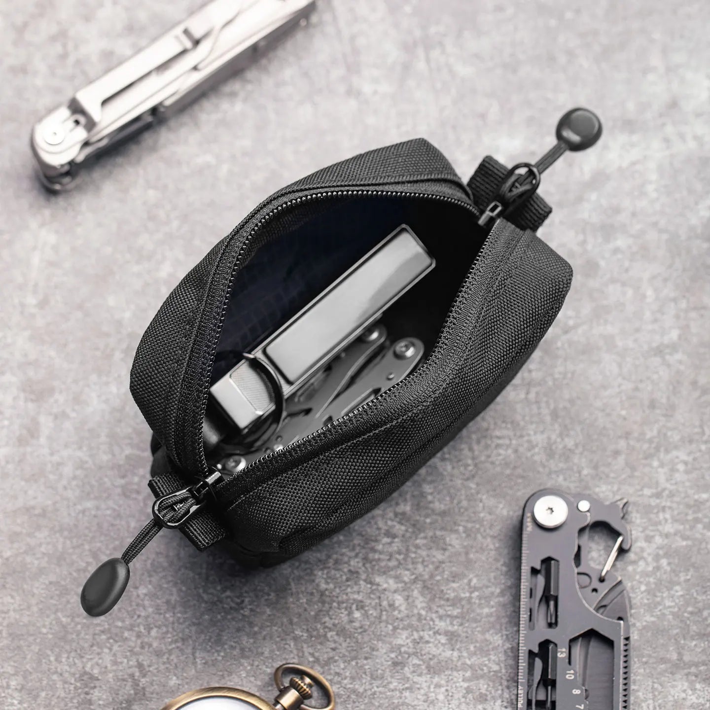 Tactical EDC Organizer Bag Durable Oxford Fabric Gear Pouch, Pocket Design for Outdoor, Hiking, Travel & Everyday Carrying