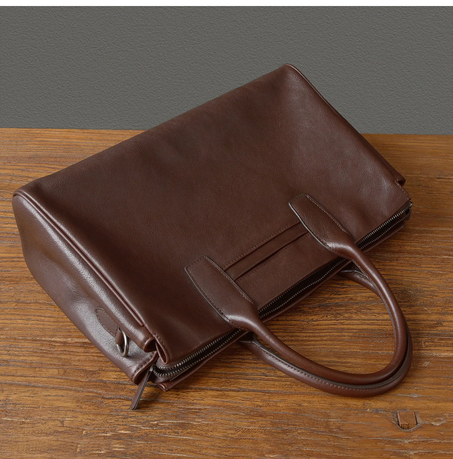 Business vintage genuine leather men's briefcase organizer designer handmade real cow leather women's handbag work postman bag