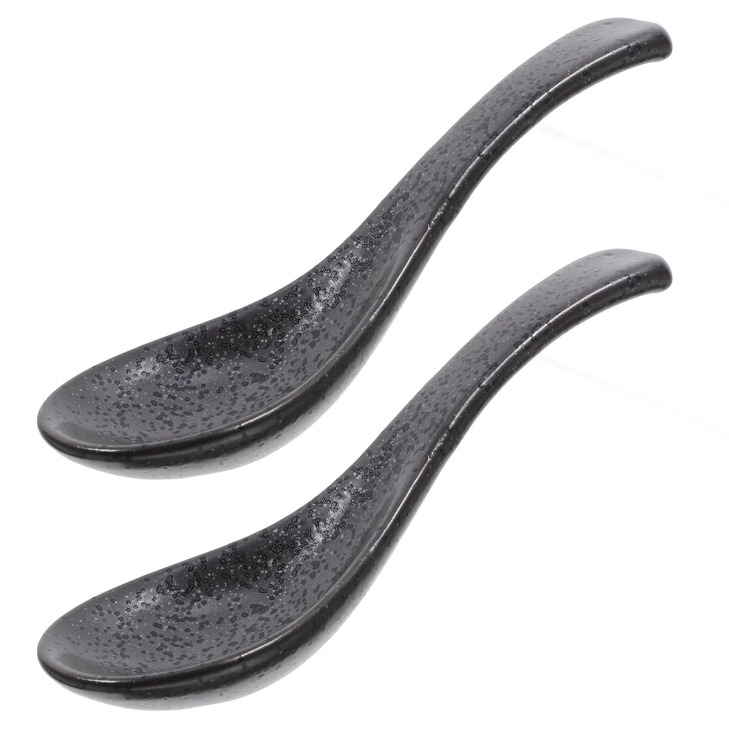 Small Ceramic Spoons Japanese Retro Style Soup Spoon Asian Tableware Porcelain Dessert Tea Spoon Ramen Noodle Spoon Kitchen