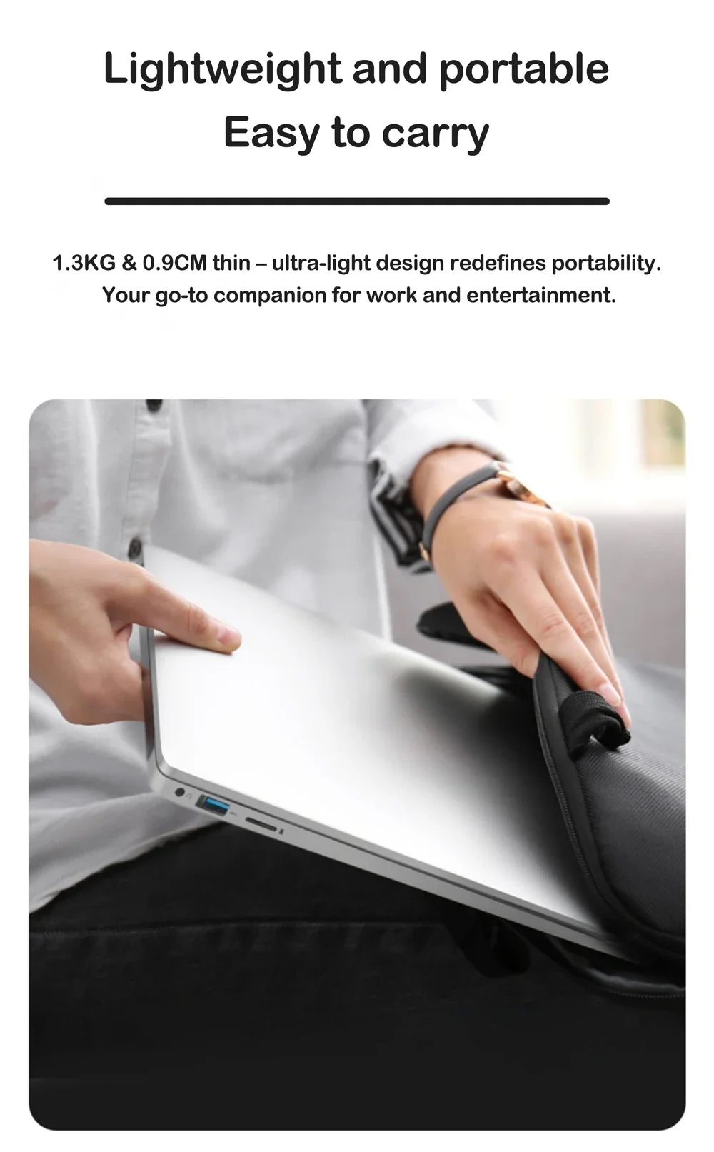 Fine 14.1'' Laptop with Intel 4405U,120Hz FHD IPS Screen,32GB RAM,2TB SSD,5000mAh Backlit Keyboard