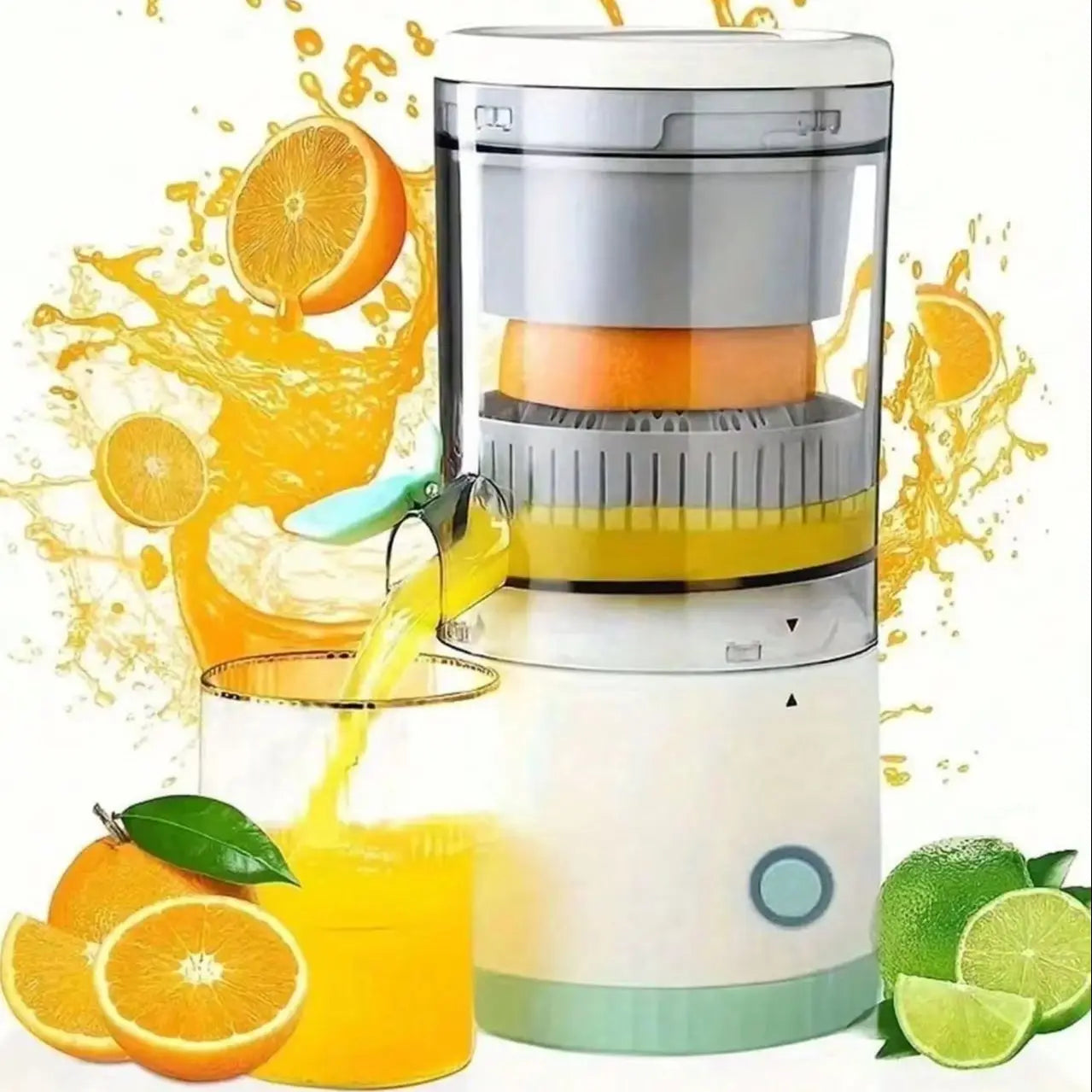 Electric Juicer, Separates Pulp from Juice, Portable Household Orange Juicer, Freshly Squeezed and Ready to Drink, Very Practical