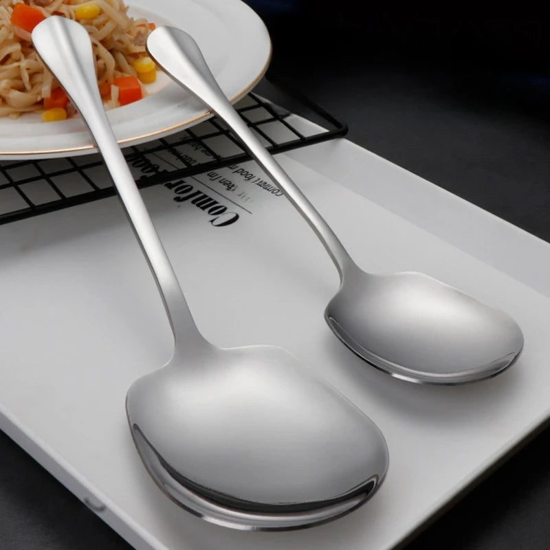 Stainless steel serving spoon, restaurant utility spoon, hotel serving spoon, cafeteria self-service serving spoon