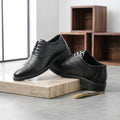 Men's Business Formal Three Buckle Shoes Simple Office Commuter Lace-Up Professional Shoes for Casual Business Settings