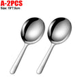 Stainless Steel Serving Spoons Dining Soup Rice Spoon with Drain Hole Heat Insulated Handle Kitchen Utensils Restaurant Ladles
