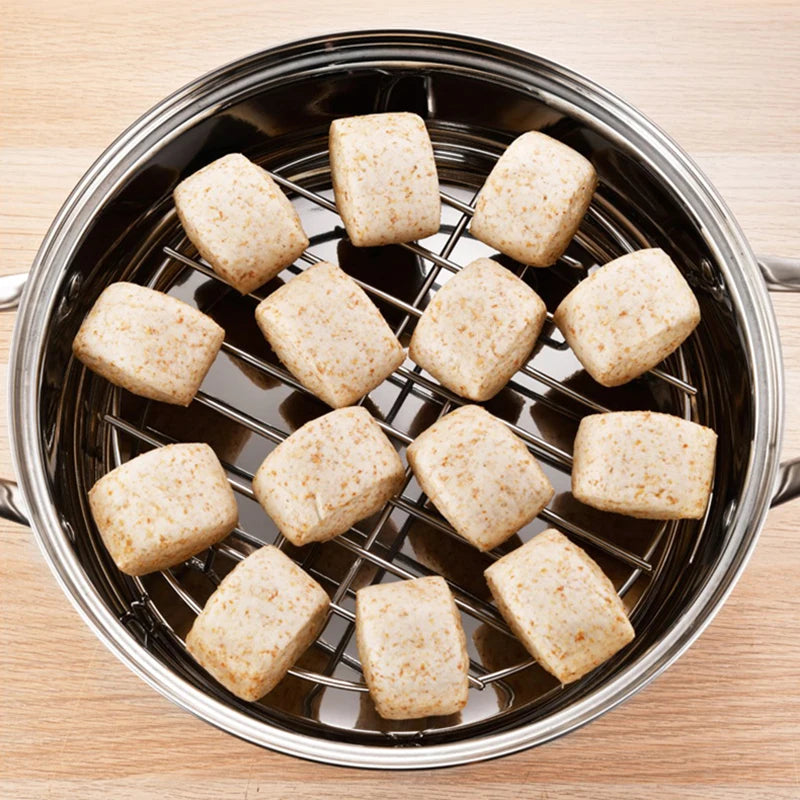 【S】Stainless Steel Cookware Steamer Rack Cooking Baking Pot Stand Airfryer Grill Food Accessories Kitchen Steaming Racks