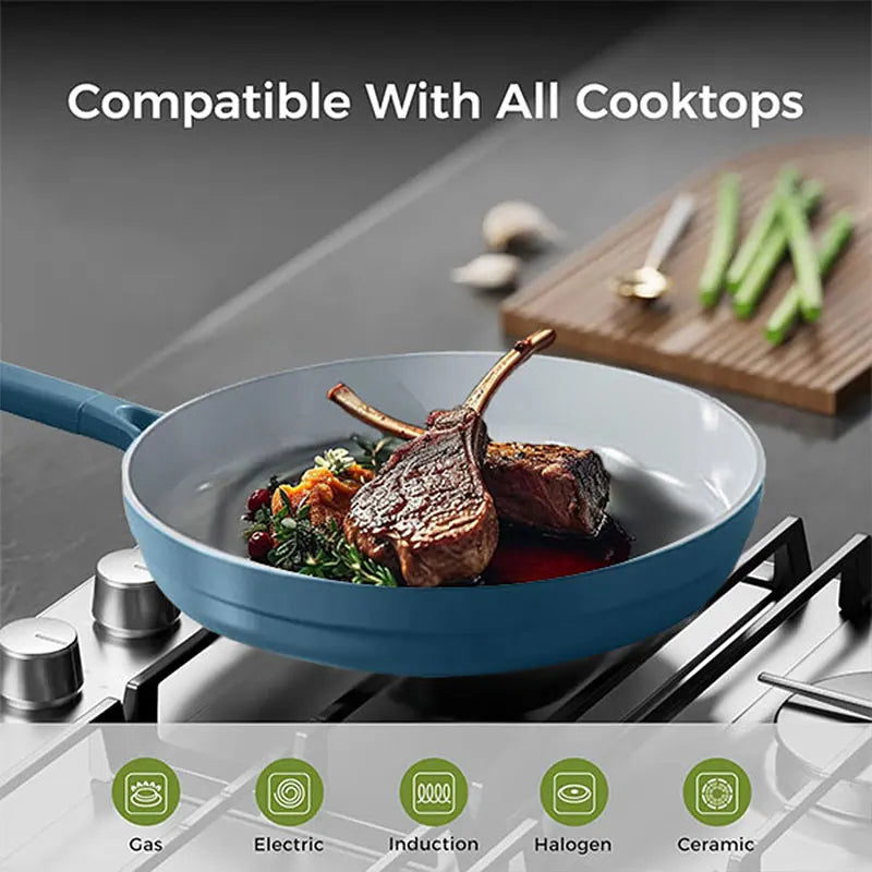 28cm Nonstick Ceramic Frying Pan Skillet Healthy Non Toxic Egg Omelet Chef's Pan Steak Skillet Kitchen Cookware Skillet