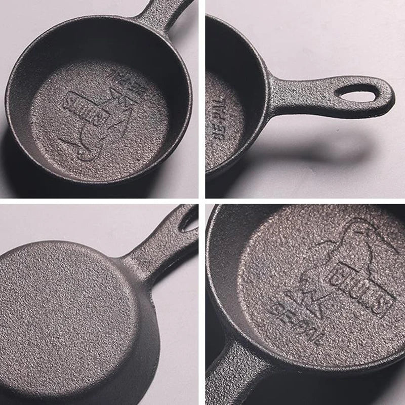 New 8.5CM Cast Iron Skillet Non-stick Mini Egg Frying Pan for Kitchen Cookware