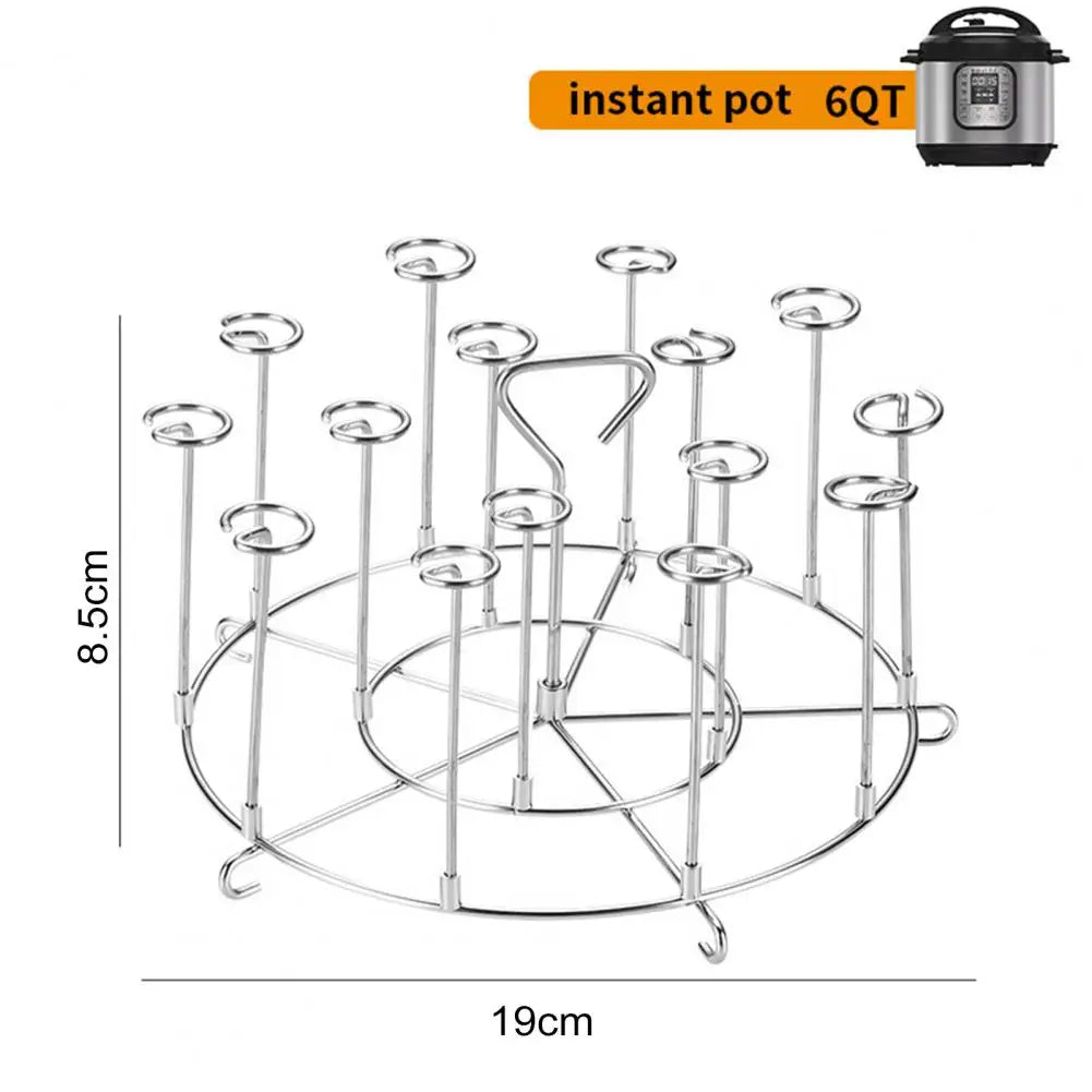 Stainless Steel BBQ Skewers Vertical Air Fryer Rack Air Fryer Grill Set Detachable 15 Baking Skewers Sticks Kitchen Tools