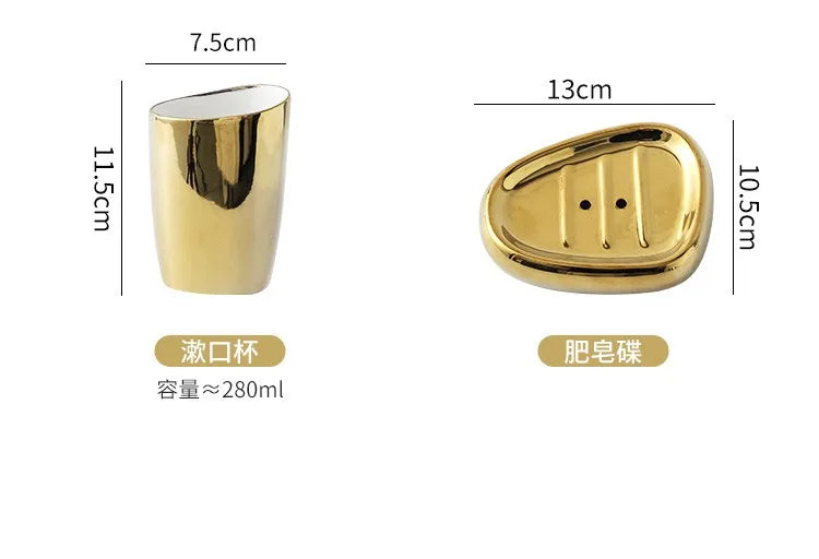 Silver Bathroom Accesssories Set Ceramics Liquid Soap Dispenser Home Decortion China Porcelain Washroom Kit for Soap Box