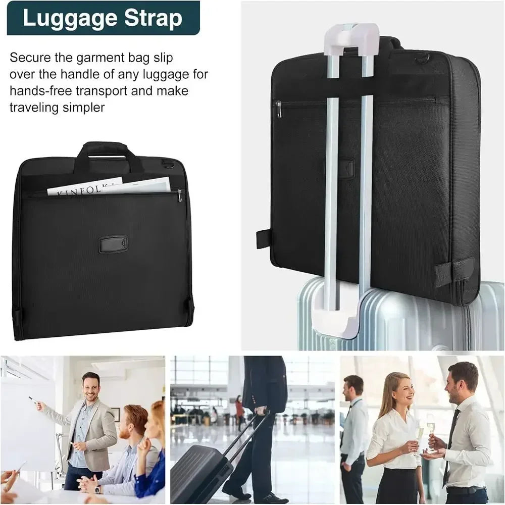 DUTRIEUX Men's Business Travel Bag One Shoulder Short Business Trip Clothing Bag Large Suit Bag Waterproof Travel Bag Handbag