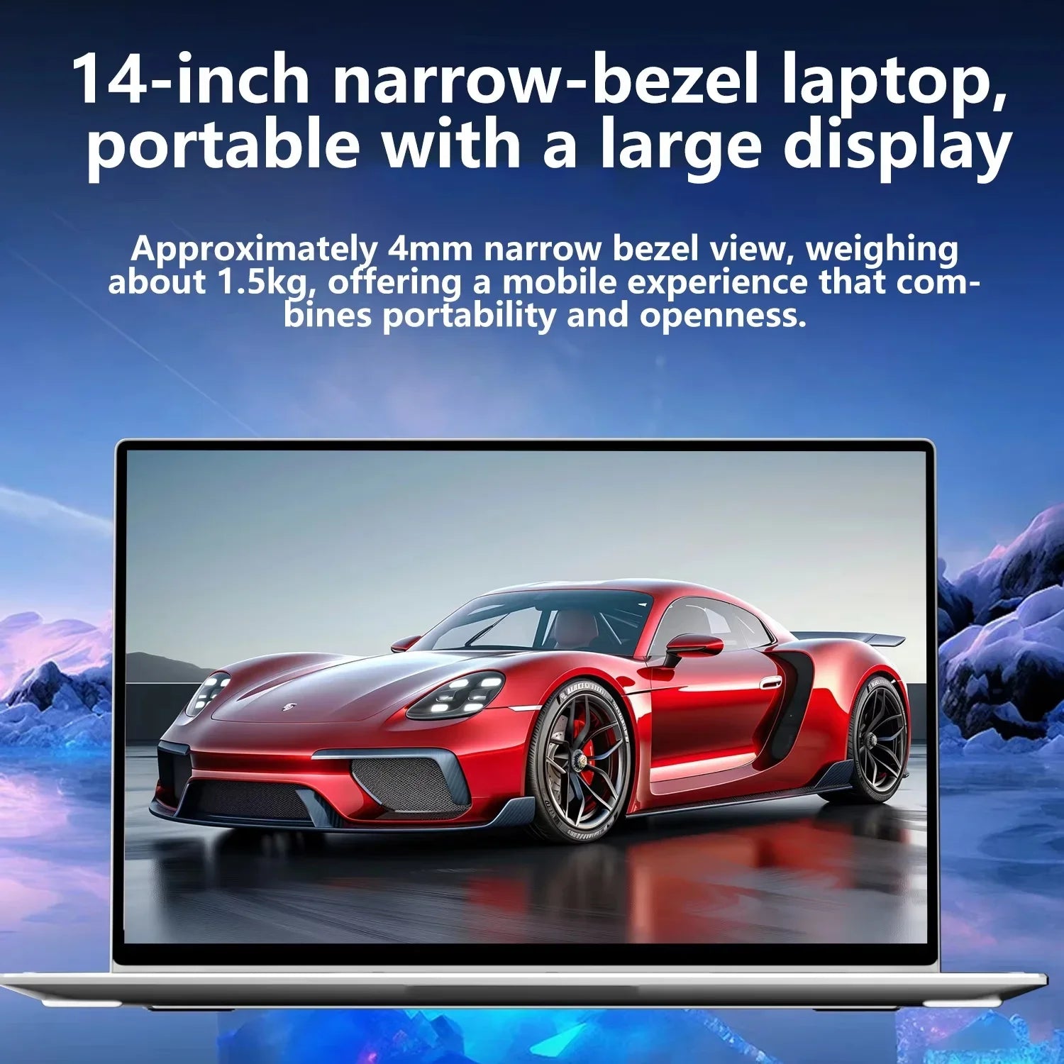 Fine 14.1'' Laptop with Intel 4405U,120Hz FHD IPS Screen,32GB RAM,2TB SSD,5000mAh Backlit Keyboard