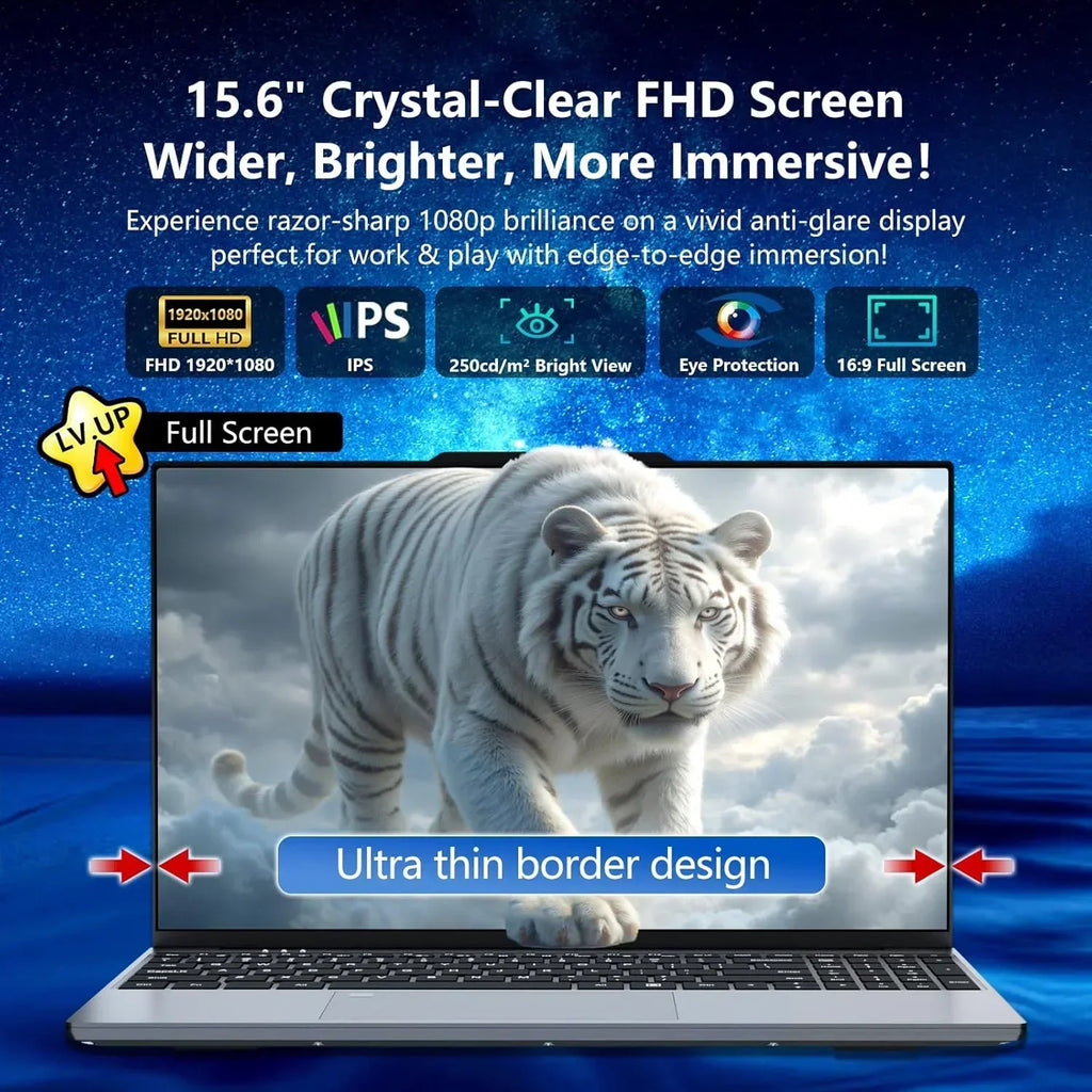 LENO 15.6" 4K Ultra Thin Laptop, Intel Core i9-9900, Windows 11, 16GB RAM 1TB SSD, Portable Business & Gaming Notebook Computer