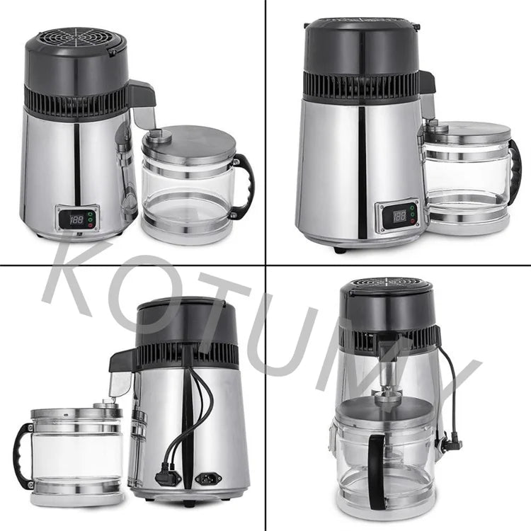 SC-3 Stainless Steel Bright Silver Distilled Water Machine With Temperature Control Pure Water Distiller 4L Dental Distilled Wat