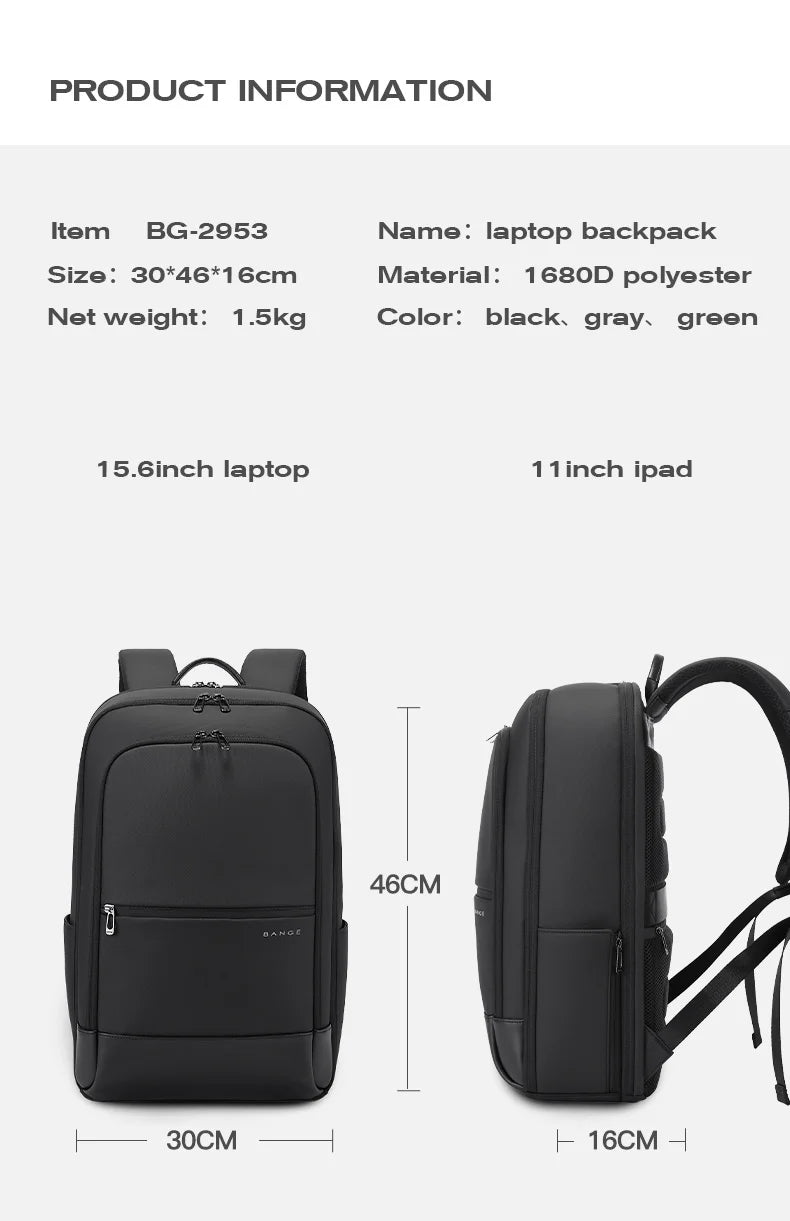 Bange Business Backpack Fashion Multi-back Large-capacity Backpacks Men's Shuttle Service Travel Computer Bag